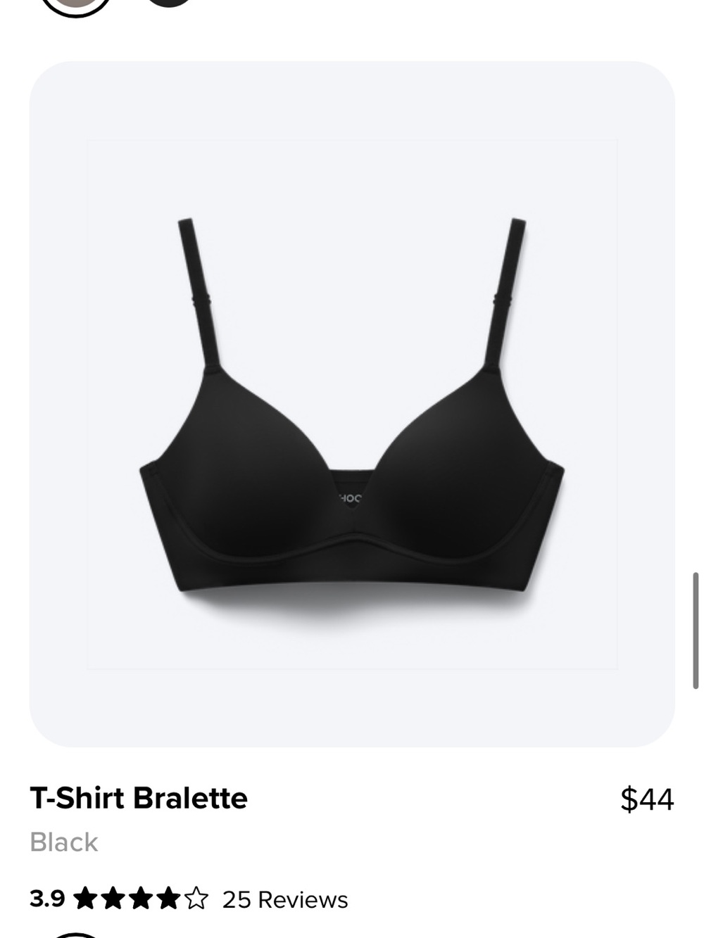 Whoop Everyday Seamless T-Shirt Bralette - Black